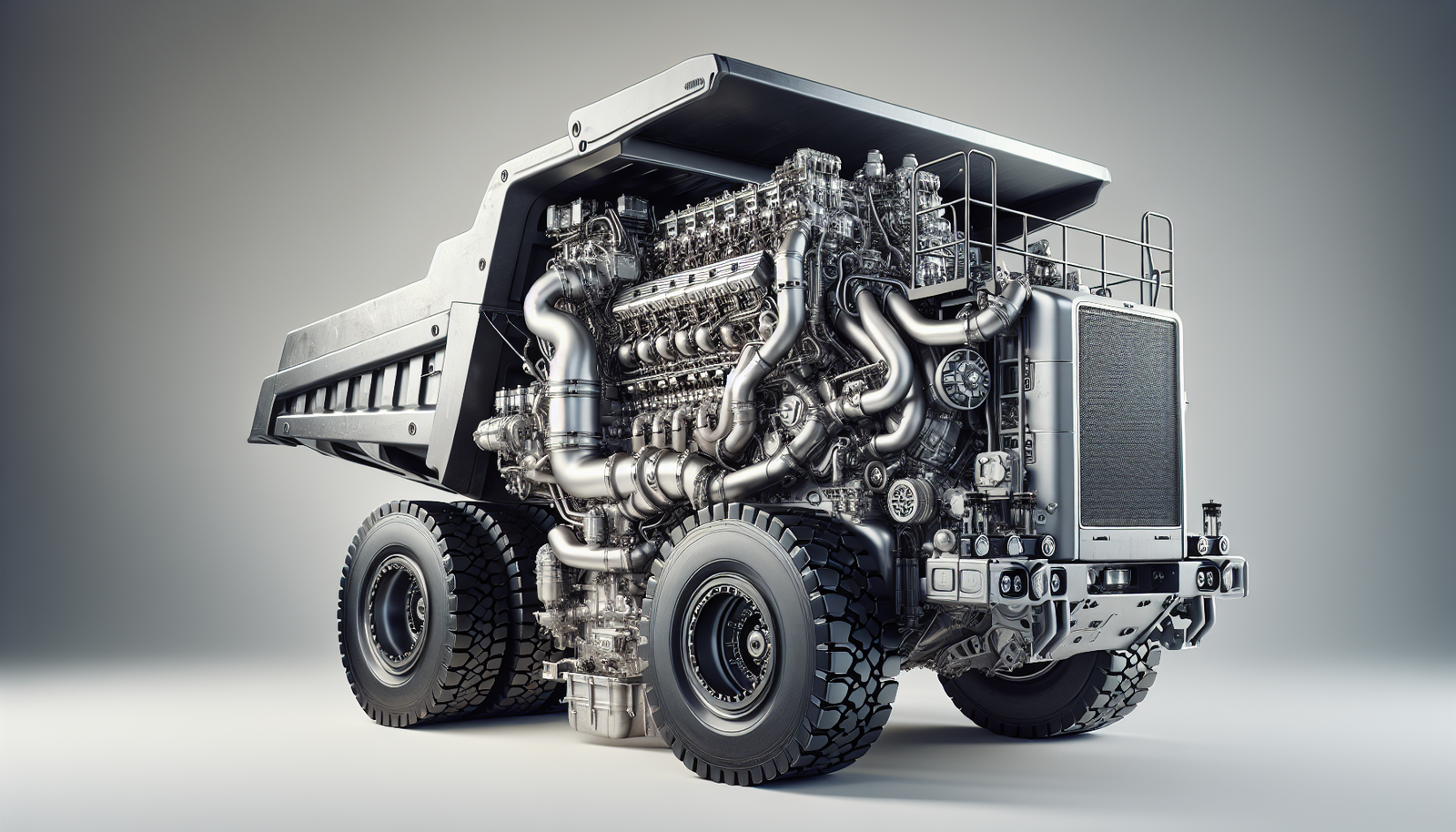 What engine is in a 797 haul truck?