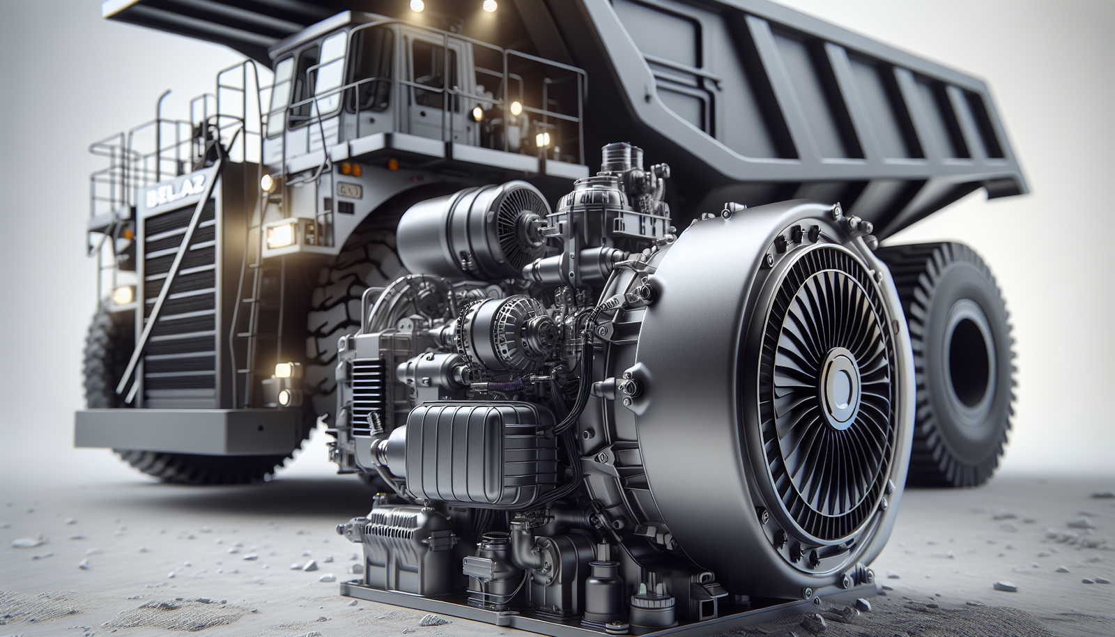 How many engines does the BelAZ 75710 have?