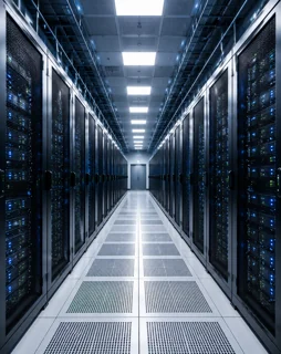 Data center server racks needing continuous power