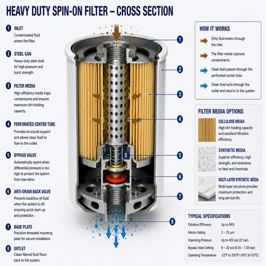 Filter Cross Section Structure Diagram