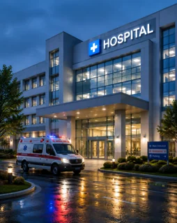 Hospital building requiring emergency generator