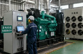 Generator load bank testing bay