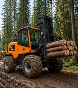 Forestry and logging forklift