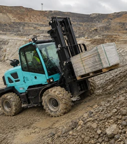 Mining operation forklift