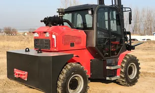 Rough terrain forklift dimension drawing