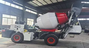Mixer driving on rough terrain