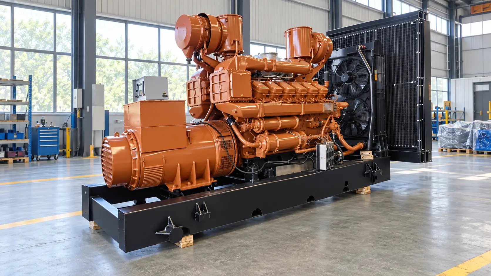 Engine and Alternator Assembly
